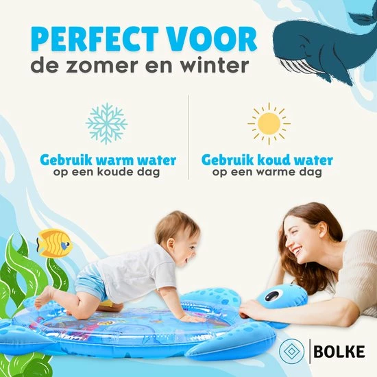 Bolke® - Waterspeelmat - Watermat Voor Baby's - Babyshower Cadeau – Kraamcadeau – Speelgoed – Speelkleed Baby - Opblaasbare Watermat 8 Bolke® - Waterspeelmat - Watermat Voor Baby's - Babyshower Cadeau – Kraamcadeau – Speelgoed – Speelkleed Baby - Opblaasbare Watermat - Afbeelding 6