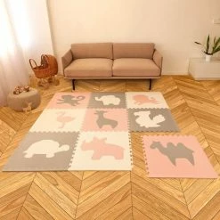 Hakuna Matte Speelkleed Baby - XXL Speelmat Foam Dieren - Roze/wit -Exporteren speelkleden winkel 550x550 452
