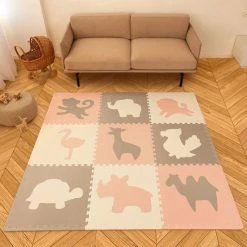 Hakuna Matte Speelkleed Baby - XXL Speelmat Foam Dieren - Roze/wit -Exporteren speelkleden winkel 550x550 455