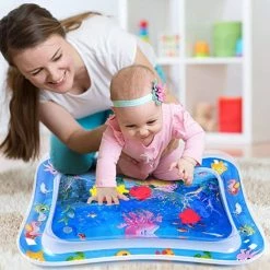 Merkloos BabyHero - Waterspeelmat - Babygym - Opblaasbare Watermat - Speelkleed Baby - Tummy Time - Speelmat - Kraamcadeau - Blauw -Exporteren speelkleden winkel 550x550 469
