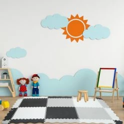 Relaxdays Speelmat Met Rand - Foam - 30-delig - Puzzelmat - Speeltegels Kinderen - Baby - Grijs -Exporteren speelkleden winkel 550x550 482