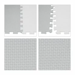 Relaxdays Speelmat Met Rand - Foam - 30-delig - Puzzelmat - Speeltegels Kinderen - Baby - Grijs -Exporteren speelkleden winkel 550x550 489