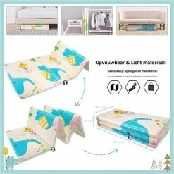 ADSafety - Foam Speelmat Baby/Peuter/Kind - Opvouwbaar Speelkleed/Vloerkleed - Dubbelzijdig Educatief Speeltapijt - 1CM Dik - Giraf & Olifant -Exporteren speelkleden winkel 550x550 526