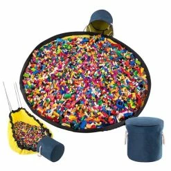 Reayou - Opbergkleed - Speelgoed Organizer - Speelmat Voor Kinderen - Lego Opbergzak - 2-in-1 Speelkleed En Opbergzak - Opbergmand - Blauw + Geel -Exporteren speelkleden winkel 550x550 539