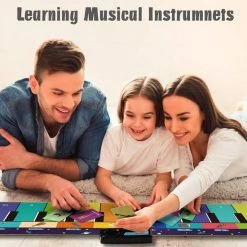 Merkloos Kids Muziek Mat Met 100+ Geluiden, Piano Dance Mat Opgewaardeerd 4 Modes, Kinderen Keyboard Mat Instrumenten Muzikale Speelmat Voor Kids Jongens Meisjes (110* 36cm) -Exporteren speelkleden winkel 550x550 544