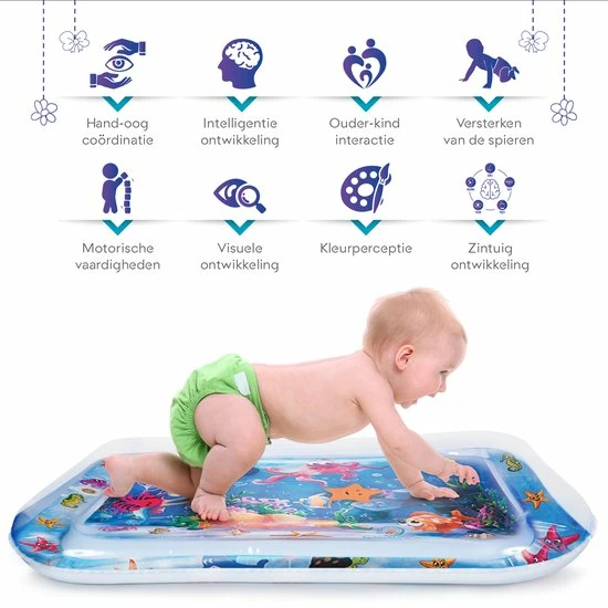 Chillsy - Waterspeelmat - Opblaasbare Watermat - Tummy Time - Speelmat - Kraamcadeau 4 Chillsy - Waterspeelmat - Opblaasbare Watermat - Tummy Time - Speelmat - Kraamcadeau - Afbeelding 2