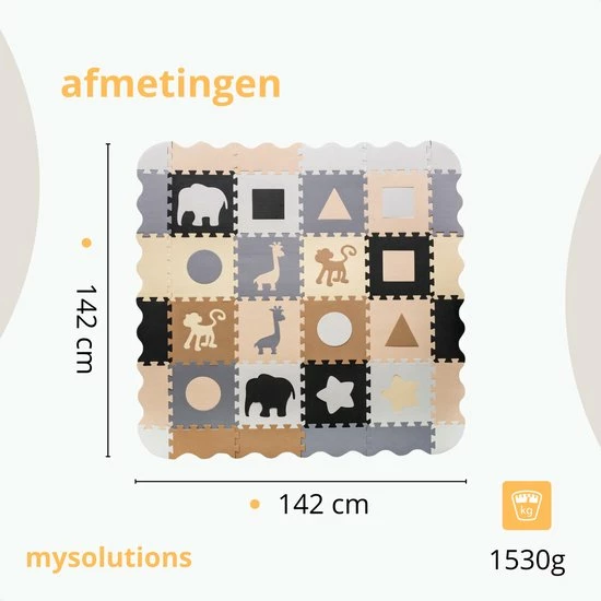 Mysolutions Puzzelmat Baby - Speelmat Foam Opvouwbaar - Speelmat Baby - Baby Speelmat 4 Mysolutions Puzzelmat Baby - Speelmat Foam Opvouwbaar - Speelmat Baby - Baby Speelmat - Afbeelding 2