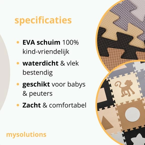 Mysolutions Puzzelmat Baby - Speelmat Foam Opvouwbaar - Speelmat Baby - Baby Speelmat 11 Mysolutions Puzzelmat Baby - Speelmat Foam Opvouwbaar - Speelmat Baby - Baby Speelmat - Afbeelding 9
