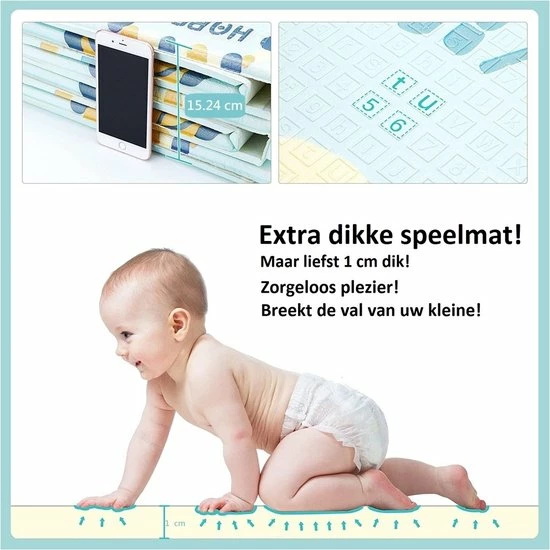 ADSafety - Foam Speelmat Baby/Peuter/Kind - Opvouwbaar Speelkleed/Vloerkleed - Dubbelzijdig Educatief Speeltapijt - 1CM Dik - Panda & Hert 5 ADSafety - Foam Speelmat Baby/Peuter/Kind - Opvouwbaar Speelkleed/Vloerkleed - Dubbelzijdig Educatief Speeltapijt - 1CM Dik - Panda & Hert - Afbeelding 3