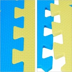 Relaxdays Speelmat Foam Sterren - Puzzelmat - Kinderen - Speelkleed - Vloermat Eva Schuim - Blauw-geel -Exporteren speelkleden winkel 550x550 796