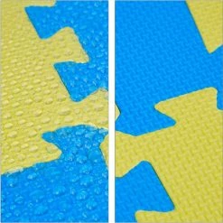 Relaxdays Speelmat Foam Sterren - Puzzelmat - Kinderen - Speelkleed - Vloermat Eva Schuim - Blauw-geel -Exporteren speelkleden winkel 550x550 797