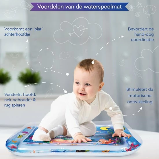 Chillsy - Waterspeelmat - Opblaasbare Watermat - Tummy Time - Speelmat - Kraamcadeau 5 Chillsy - Waterspeelmat - Opblaasbare Watermat - Tummy Time - Speelmat - Kraamcadeau - Afbeelding 3