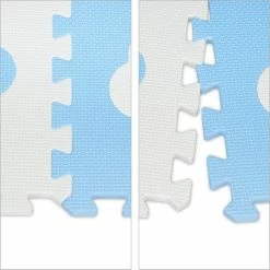 Relaxdays 18-delige Speelmat Foam - Wolk - Speeltegels - Puzzelmat - Puzzeltegels Kinderen - Wit-blauw -Exporteren speelkleden winkel 550x550 822