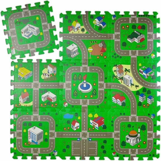 Relaxdays Speelmat Verkeer - Puzzelmat - Verkeerskleed - Speeltegels - Zacht - Kruipmat 3 Relaxdays Speelmat Verkeer - Puzzelmat - Verkeerskleed - Speeltegels - Zacht - Kruipmat