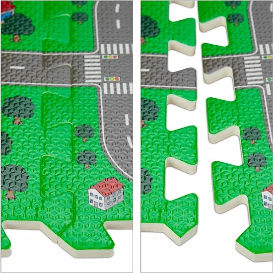 Relaxdays Speelmat Verkeer - Puzzelmat - Verkeerskleed - Speeltegels - Zacht - Kruipmat 9 Relaxdays Speelmat Verkeer - Puzzelmat - Verkeerskleed - Speeltegels - Zacht - Kruipmat - Afbeelding 7