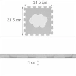 Relaxdays 18-delige Speelmat Foam - Wolk - Speeltegels - Puzzelmat - Puzzeltegels Kinderen - Wit-grijs 24 Relaxdays 18-delige Speelmat Foam - Wolk - Speeltegels - Puzzelmat - Puzzeltegels Kinderen - Wit-grijs -Exporteren speelkleden winkel 550x550 865