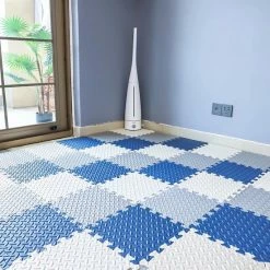 CELT Puzzelmat - Speelmat - Kruipmat - Baby - Kinderen - EVA Foam - 24 Delig - 30x30CM – Opvouwbaar - 1CM Dik - Waterproof - Blauw/geel -Exporteren speelkleden winkel 550x550 905