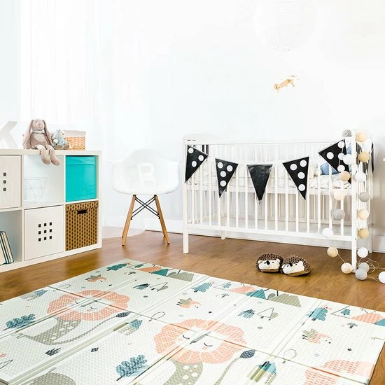 Ladanas® – OPVOUWBARE Baby Speelmat - DUBBELZIJDIG Speelkleed Incl. Opbergtas - EXTRA DIK - 180x200x1,5cm - Foam Mat - Lion/Panda 8 Ladanas® – OPVOUWBARE Baby Speelmat - DUBBELZIJDIG Speelkleed Incl. Opbergtas - EXTRA DIK - 180x200x1,5cm - Foam Mat - Lion/Panda - Afbeelding 6