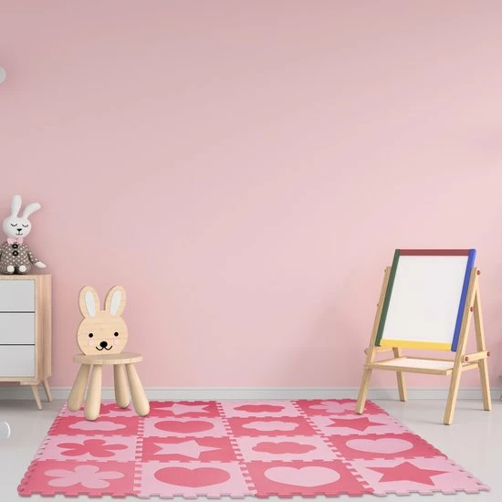Relaxdays 52-delige Speelmat Foam - Puzzelmat - Vloerpuzzel - Speeltegels Kinderen - Zacht - Roze 8 Relaxdays 52-delige Speelmat Foam - Puzzelmat - Vloerpuzzel - Speeltegels Kinderen - Zacht - Roze - Afbeelding 6