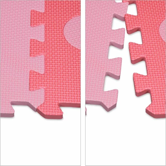 Relaxdays 52-delige Speelmat Foam - Puzzelmat - Vloerpuzzel - Speeltegels Kinderen - Zacht - Roze 11 Relaxdays 52-delige Speelmat Foam - Puzzelmat - Vloerpuzzel - Speeltegels Kinderen - Zacht - Roze - Afbeelding 9