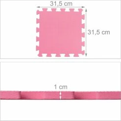 Relaxdays 36-delige Speelmat Foam - Puzzelmat Met Rand - Speeltegels - Puzzeltegels Baby - Roze -Exporteren speelkleden winkel 550x550 932