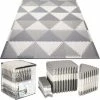 Springos Speelmat | Speelmat Foam | Puzzelmat | 72 Puzzelstukken | 182 X 182 Cm | Grijs/Wit/Grafiet -Exporteren speelkleden winkel 550x550 947