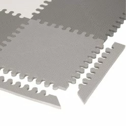 Springos Speelmat | Speelmat Foam | Puzzelmat | 72 Puzzelstukken | 182 X 182 Cm | Grijs/Wit/Grafiet -Exporteren speelkleden winkel 550x550 949
