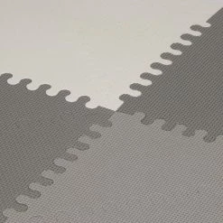 Springos Speelmat | Speelmat Foam | Puzzelmat | 72 Puzzelstukken | 182 X 182 Cm | Grijs/Wit/Grafiet -Exporteren speelkleden winkel 550x550 950