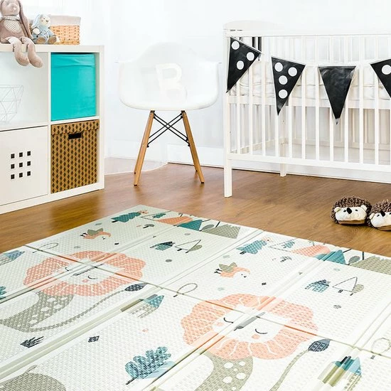Ladanas® – OPVOUWBARE Baby Speelmat - DUBBELZIJDIG Speelkleed Incl. Opbergtas - EXTRA DIK - 180x200x1,5cm - Foam Mat - Lion/Panda 14 Ladanas® – OPVOUWBARE Baby Speelmat - DUBBELZIJDIG Speelkleed Incl. Opbergtas - EXTRA DIK - 180x200x1,5cm - Foam Mat - Lion/Panda - Afbeelding 12