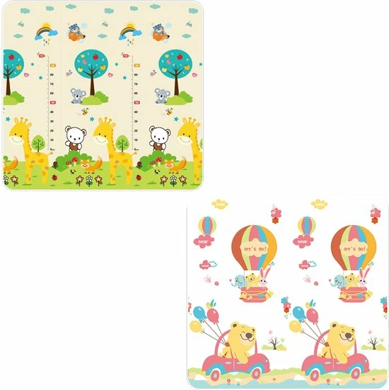 Little Ivy Speelmat - Baby & Kinderen - Dubbelzijdig - Speelkleed XL - Opvouwbaar - Foam - Antislip - Giraffe & Beer - 150 X 200 CM - 1,5 CM Extra Dik 3 Little Ivy Speelmat - Baby & Kinderen - Dubbelzijdig - Speelkleed XL - Opvouwbaar - Foam - Antislip - Giraffe & Beer - 150 X 200 CM - 1,5 CM Extra Dik