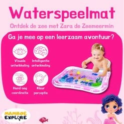 Mamboe Waterspeelmat Roze | 70 X 50 Cm | Watermat Baby | Waterspeelgoed | Speelmat | Speelkleed Baby Opblaasbaar | Tummy Time | Kraamcadeau -Exporteren speelkleden winkel 550x551 4