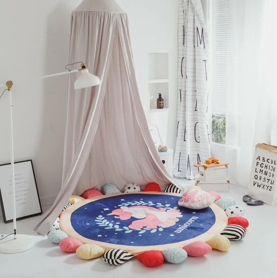 By Baboo Baby Cadeau Meisje - Vloerkleed Kinderkamer - Mooie Eenhoorn - Speelmat Met Kussentjes - Kindertapijt - Speelkleed Meisje - Oranje - Roze - Blauw 9 By Baboo Baby Cadeau Meisje - Vloerkleed Kinderkamer - Mooie Eenhoorn - Speelmat Met Kussentjes - Kindertapijt - Speelkleed Meisje - Oranje - Roze - Blauw - Afbeelding 7