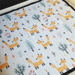 Speelkleed Vosjes 195 X 145 - LiefBoefje - Speelmat - Groot Speelkleed - Speelkleed Baby - Speeltapijt - Vloerkleed Baby - Babymat XL - Kraamcadeau - Speelkleed Kinderen - 100+ Liefboefje Speelkleed Designs - BEPERKTE VOORRAAD OP=OP