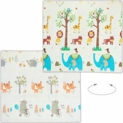 Relaxdays Speelmat Dieren - Kindermat - Opvouwbaar - Schuimstof - Kruipmat - Afwasbaar -Exporteren speelkleden winkel 550x553 14