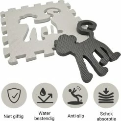 GIZMO Speelmat XL Voor Baby/Peuters - EVA Foam Puzzelmat / Speelkleed Met Opstaande Rand - 150x150x1.5 Cm -Exporteren speelkleden winkel 550x553