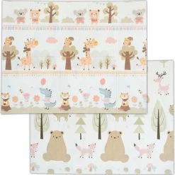 Relaxdays Speelmat Dieren - Kindermat - Opvouwbaar - Kruipmat - 195x155 - Afwasbaar - Foam