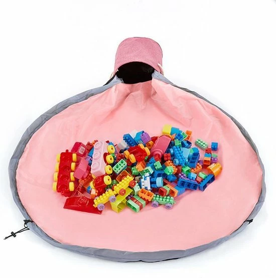 Merkloos TDR - 2 In 1 Speelkleed Opbergmand - Stevige Stof - Diameter Kleed 1,5 Meter - Roze 5 Merkloos TDR - 2 In 1 Speelkleed Opbergmand - Stevige Stof - Diameter Kleed 1,5 Meter - Roze - Afbeelding 3