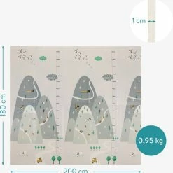Navaris Grote Zachte Opvouwbare Babyspeelmat - Schuimmat Voor Baby’s En Peuters - Tweezijdig Met Berendesign En Bergendesign -Exporteren speelkleden winkel 550x555 2
