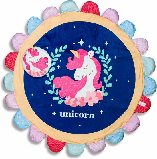 By Baboo Baby Cadeau Meisje - Vloerkleed Kinderkamer - Mooie Eenhoorn - Speelmat Met Kussentjes - Kindertapijt - Speelkleed Meisje - Oranje - Roze - Blauw 14 By Baboo Baby Cadeau Meisje - Vloerkleed Kinderkamer - Mooie Eenhoorn - Speelmat Met Kussentjes - Kindertapijt - Speelkleed Meisje - Oranje - Roze - Blauw - Afbeelding 12