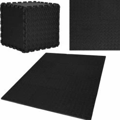 Merkloos Springos Speelmat | Speelmat Foam | Puzzelmat | 12 Puzzelstukken | 90 X 118 Cm | Zwart -Exporteren speelkleden winkel 550x558 8