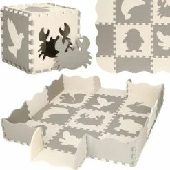 Springos Speelmat | Speelmat Foam | Puzzelmat | Figuren | Dieren | 9 Puzzelstukken | 120 X 120 Cm | Creme/Grijs 22 Springos Speelmat | Speelmat Foam | Puzzelmat | Figuren | Dieren | 9 Puzzelstukken | 120 X 120 Cm | Creme/Grijs -Exporteren speelkleden winkel 550x561 3