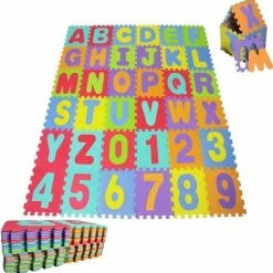 Buxibo Puzzelmat Alfabet - 26 Letters - Speelkleed Baby - Foam Speelmat 27 X 27 CM