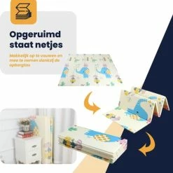 MIRO. MIRO Speelmat Baby Kinderen - Kruipmat - Speelkleed - Dubbelzijdig - XL - Opvouwbaar - Extra Dik - Foam - Panda & Hertje - Cijfers & Letters - 180 X 200 CM - Inclusief Opbergtas -Exporteren speelkleden winkel 550x562 2