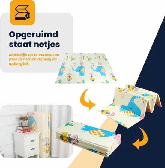 MIRO. MIRO Speelmat Baby Kinderen - Kruipmat - Speelkleed - Dubbelzijdig - XL - Opvouwbaar - Extra Dik - Foam - Verkeer & Dieren - Cijfers & Letters - 180 X 200 CM - Inclusief Opbergtas 5 MIRO. MIRO Speelmat Baby Kinderen - Kruipmat - Speelkleed - Dubbelzijdig - XL - Opvouwbaar - Extra Dik - Foam - Verkeer & Dieren - Cijfers & Letters - 180 X 200 CM - Inclusief Opbergtas - Afbeelding 3