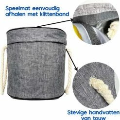 Allerion® Allerion Speelgoed Opbergdoos – Speelkleed – Voor Binnen En Buiten – Grijs En Geel – 150cm X 150cm - Inclusief Handvaten 18 Allerion® Allerion Speelgoed Opbergdoos – Speelkleed – Voor Binnen En Buiten – Grijs En Geel – 150cm X 150cm - Inclusief Handvaten -Exporteren speelkleden winkel 550x562 9
