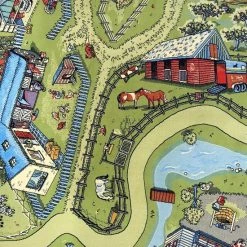 Sens Kids Rugs Boerderij Kindervloerkleed - Kindertapijt - 100 X 150 Cm - Wasbaar - Zacht - Duurzame Kwaliteit - Speelgoed