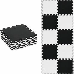 Puzzelmat Kidsee Speelmat 10-delig Zwart Wit -Exporteren speelkleden winkel 550x569 1