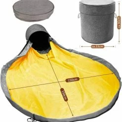 Allerion® Allerion Speelgoed Opbergdoos – Speelkleed – Voor Binnen En Buiten – Grijs En Geel – 150cm X 150cm - Inclusief Handvaten 19 Allerion® Allerion Speelgoed Opbergdoos – Speelkleed – Voor Binnen En Buiten – Grijs En Geel – 150cm X 150cm - Inclusief Handvaten -Exporteren speelkleden winkel 550x569 2