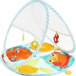 Fisher-Price Baby Speelkleed 78.5 X 78.5 X56 Cm Opvouwbare Draagbare Gym Baby Speelkleed Baby Speelmat Voor Klein Kinderen Vier Schattige Speelgoeddieren