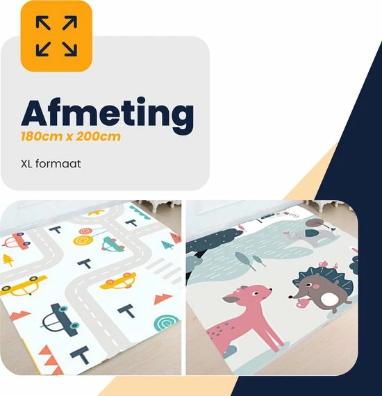 MIRO. MIRO Speelmat Baby Kinderen - Kruipmat - Speelkleed - Dubbelzijdig - XL - Opvouwbaar - Extra Dik - Foam - Verkeer & Dieren - Cijfers & Letters - 180 X 200 CM - Inclusief Opbergtas 9 MIRO. MIRO Speelmat Baby Kinderen - Kruipmat - Speelkleed - Dubbelzijdig - XL - Opvouwbaar - Extra Dik - Foam - Verkeer & Dieren - Cijfers & Letters - 180 X 200 CM - Inclusief Opbergtas - Afbeelding 7